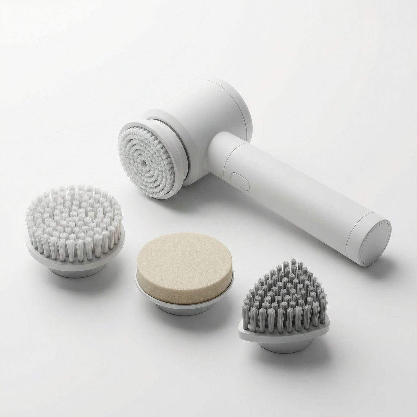 Synoshi Power Spin Scrubber with multiple brush head attachments